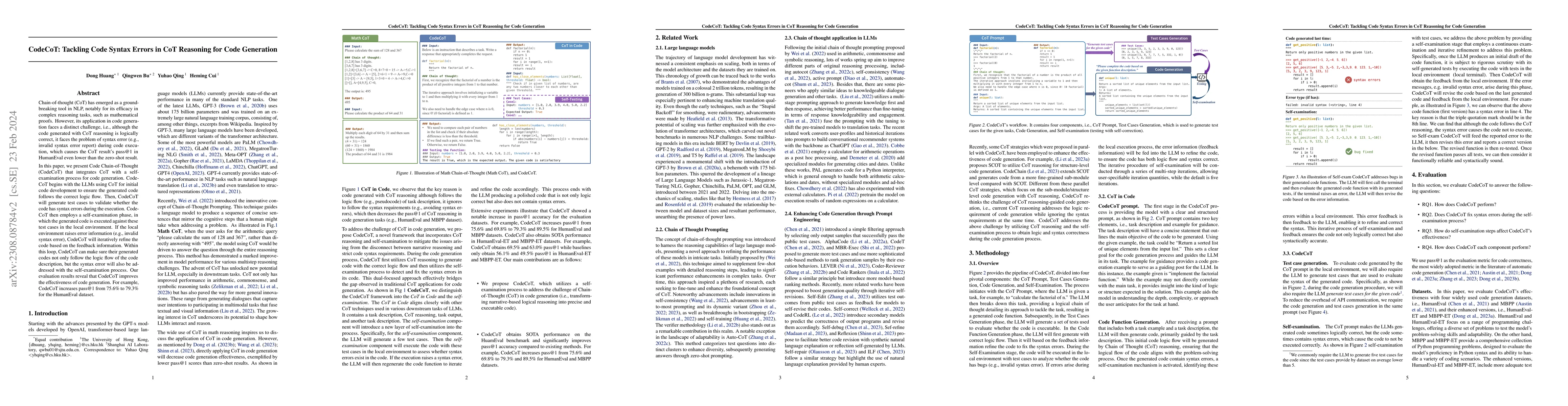 Thumbnail for CodeCoT: Tackling Code Syntax Errors in CoT Reasoning for Code
  Generation