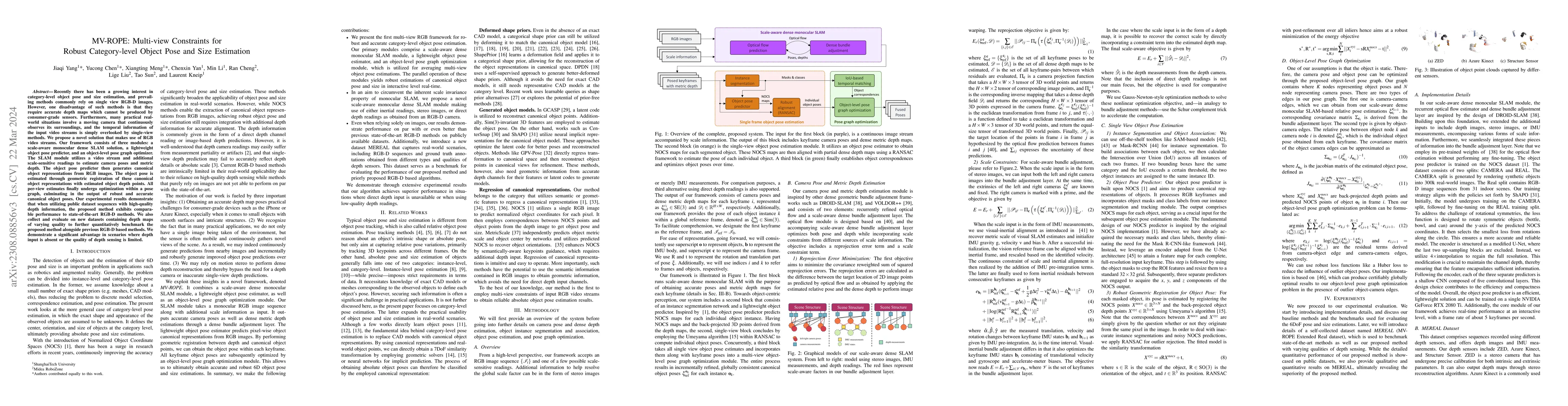 Thumbnail for MV-ROPE: Multi-view Constraints for Robust Category-level Object Pose
  and Size Estimation