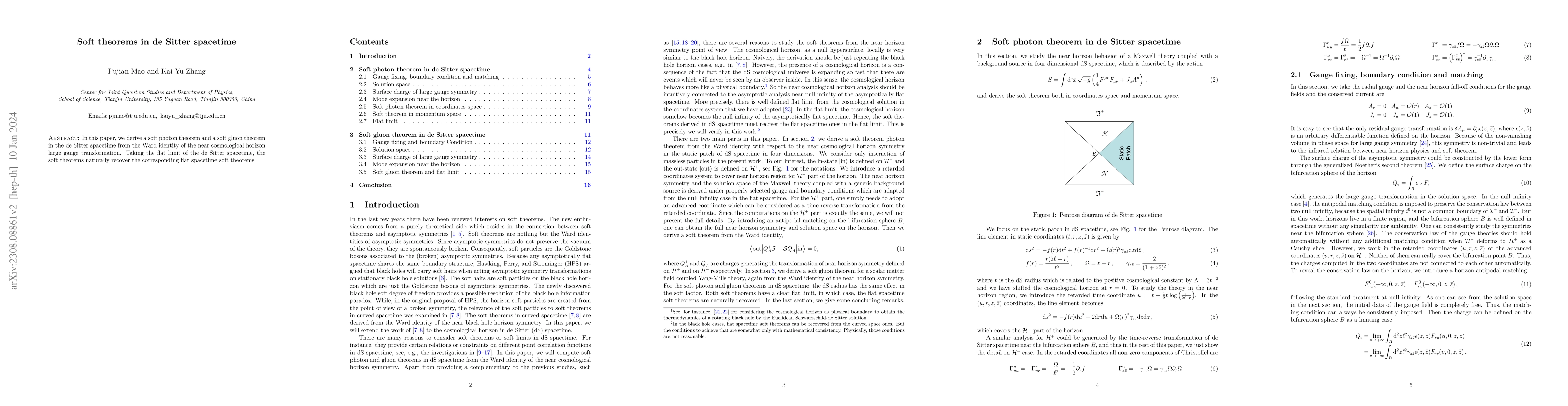 Thumbnail for Soft theorems in de Sitter spacetime