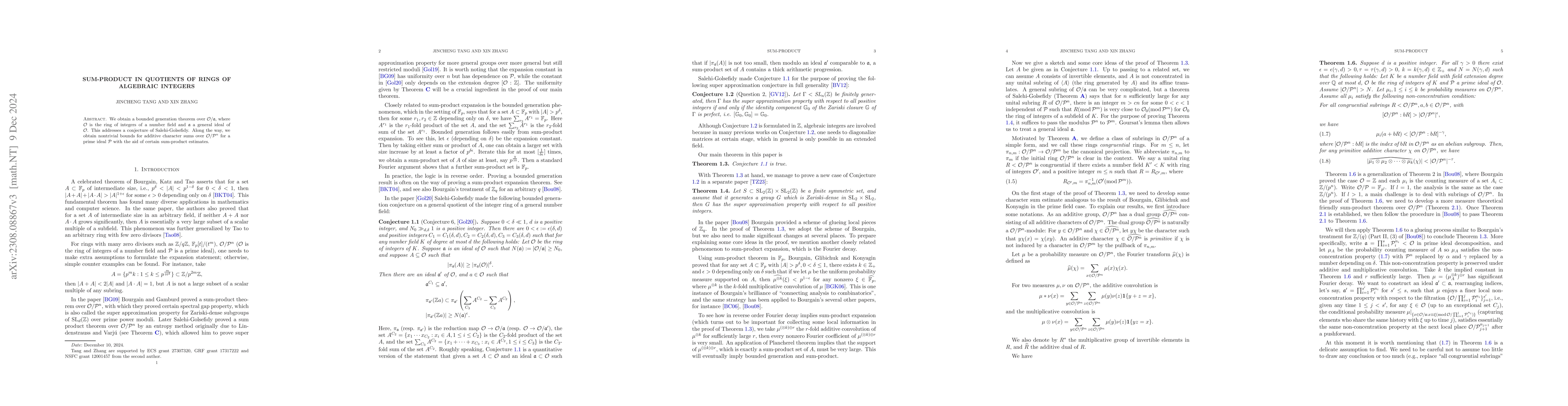 Thumbnail for Sum-product phenomenon in quotients of rings of algebraic integers