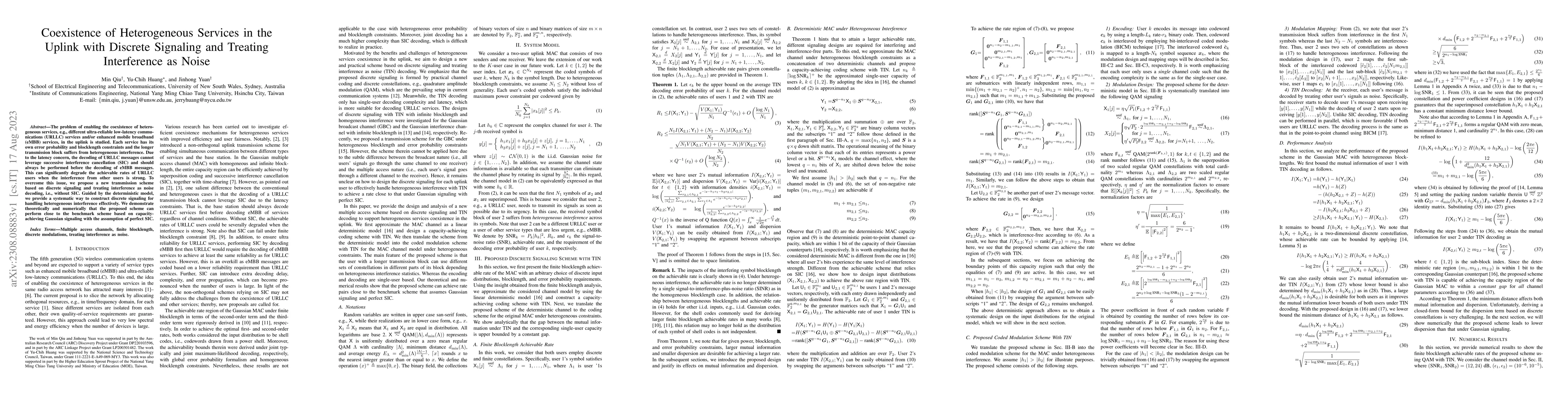 Thumbnail for Coexistence of Heterogeneous Services in the Uplink with Discrete
  Signaling and Treating Interference as Noise