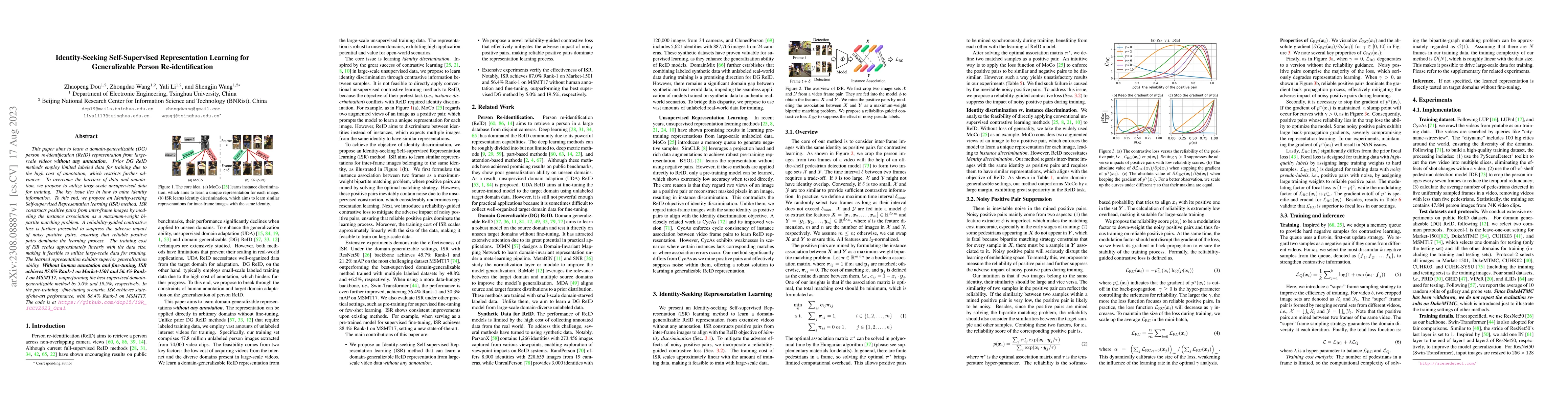 Thumbnail for Identity-Seeking Self-Supervised Representation Learning for
  Generalizable Person Re-identification