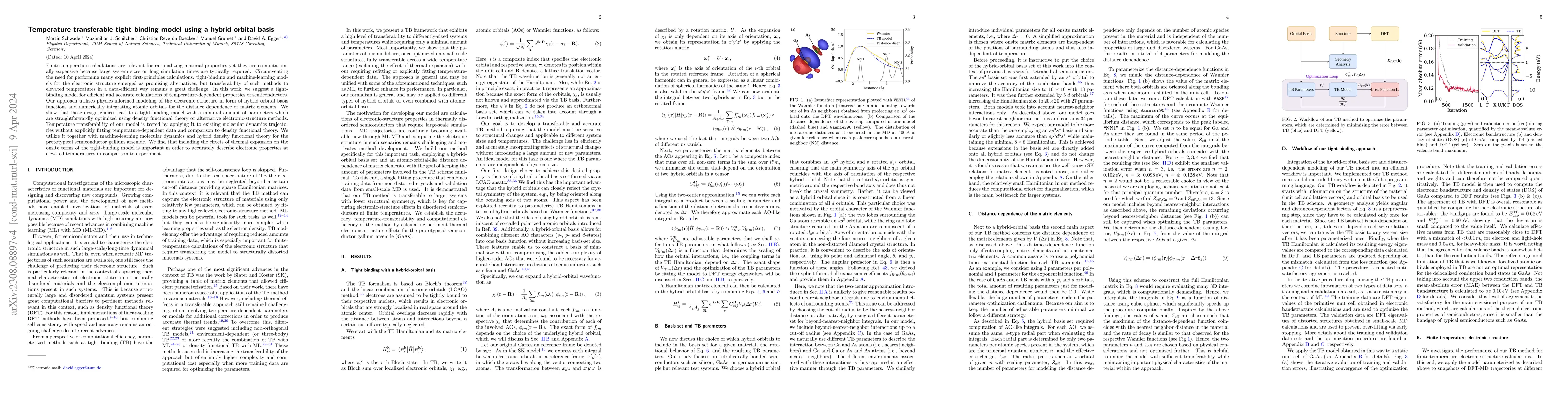 Thumbnail for Temperature-transferable tight-binding model using a hybrid-orbital
  basis