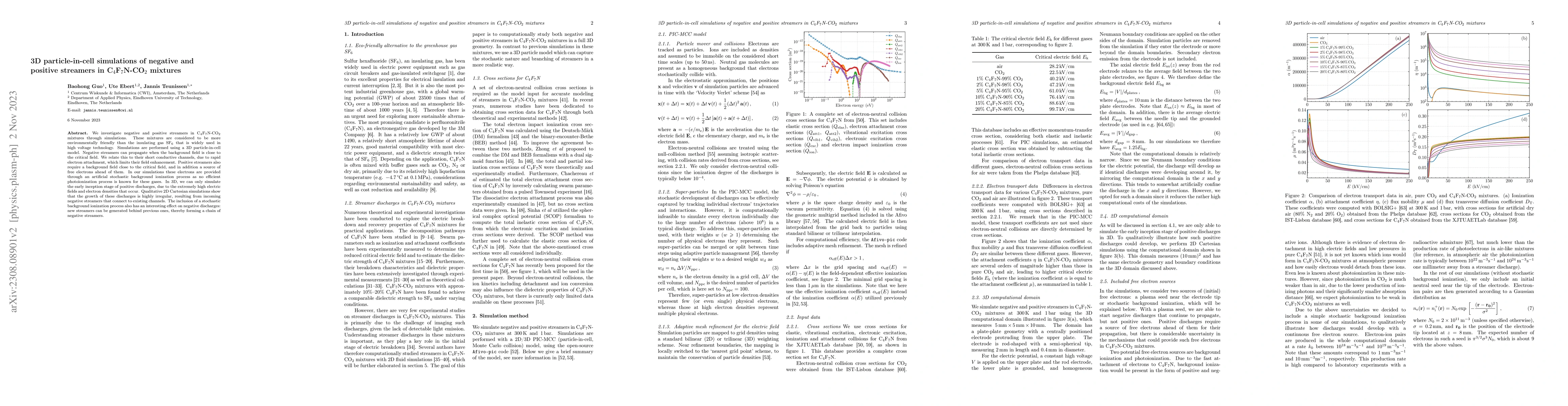 Thumbnail for 3D particle-in-cell simulations of negative and positive streamers in
  C4F7N-CO2 mixtures