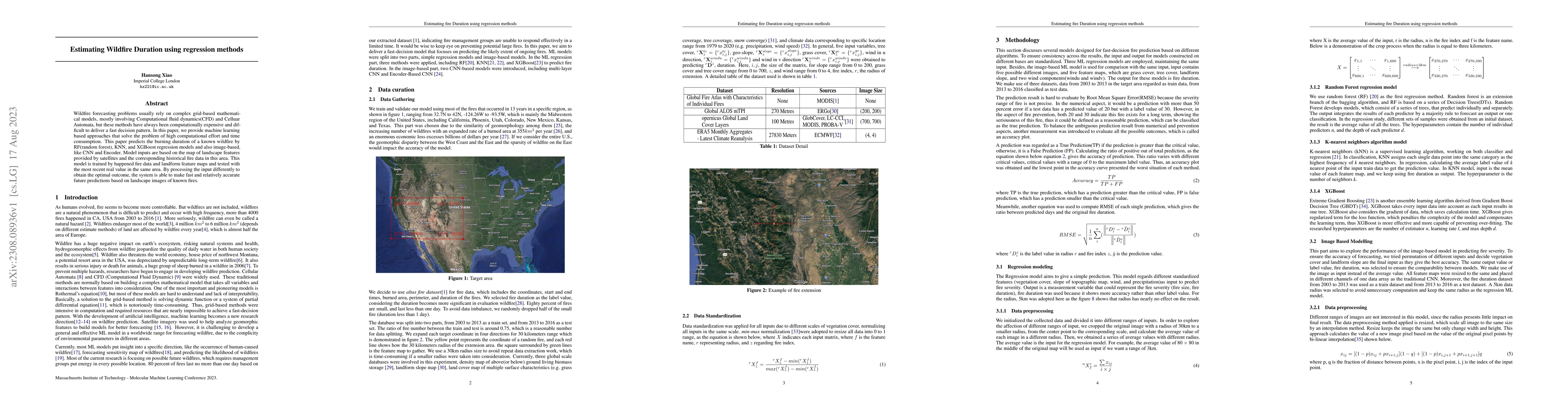 Thumbnail for Estimating fire Duration using regression methods