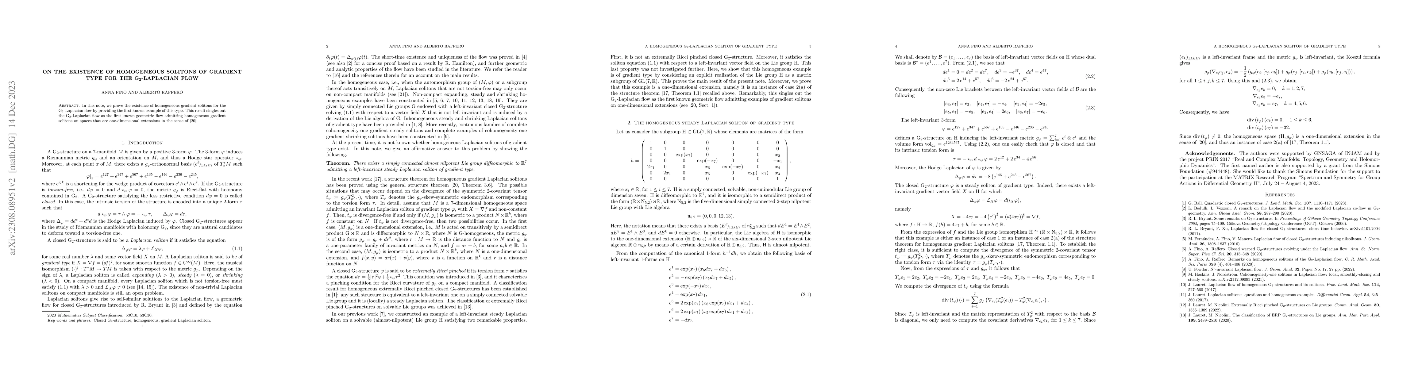 Thumbnail for On the existence of homogeneous solitons of gradient type for the
  G$_2$-Laplacian flow