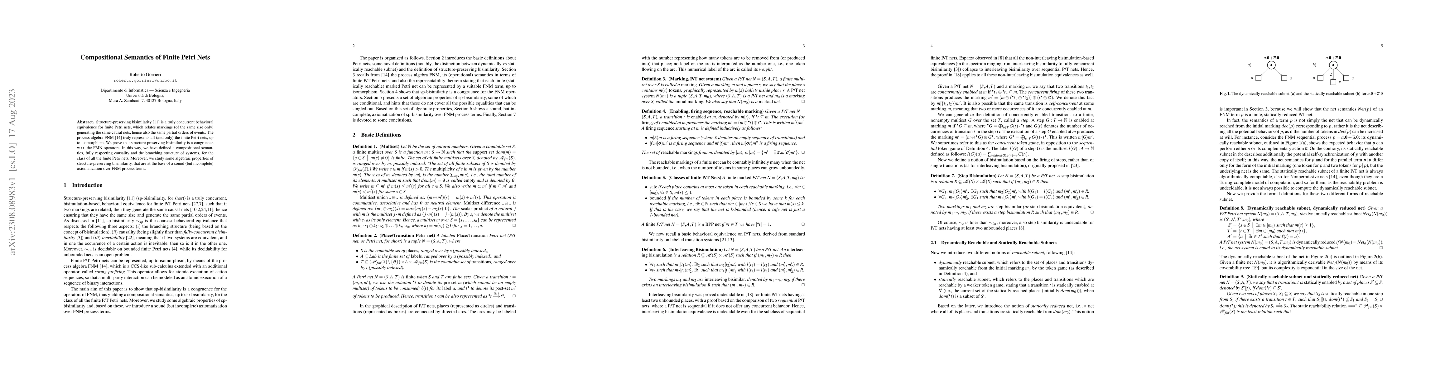 Thumbnail for Compositional Semantics of Finite Petri Nets