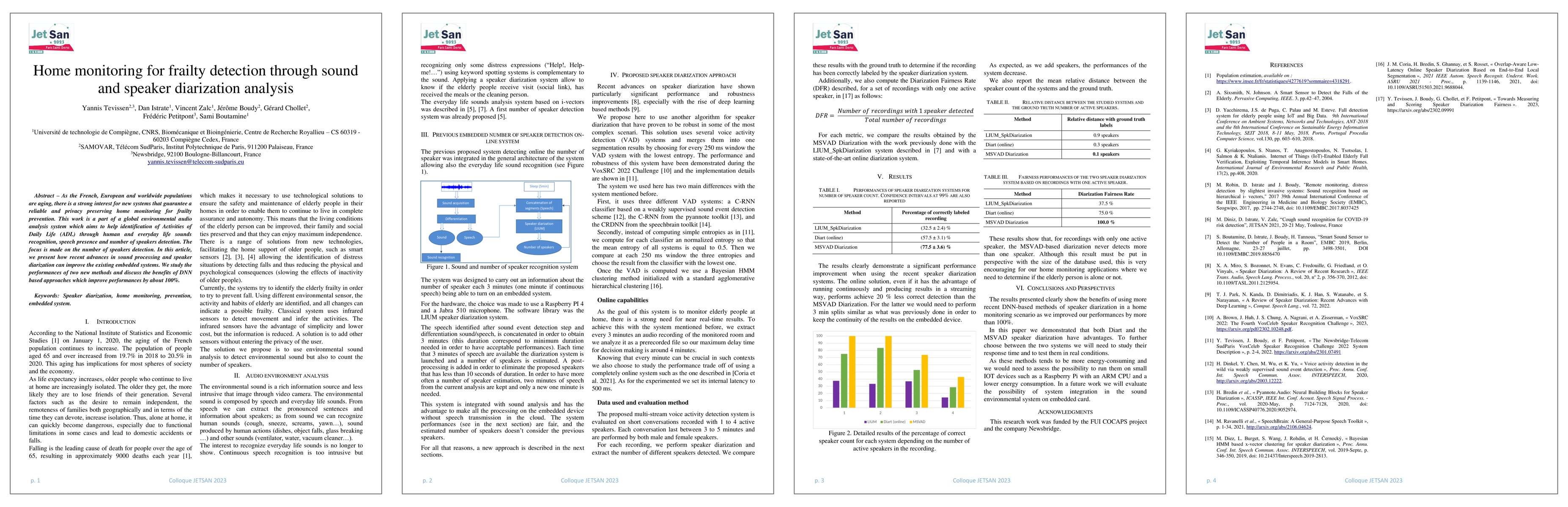 Thumbnail for Home monitoring for frailty detection through sound and speaker
  diarization analysis