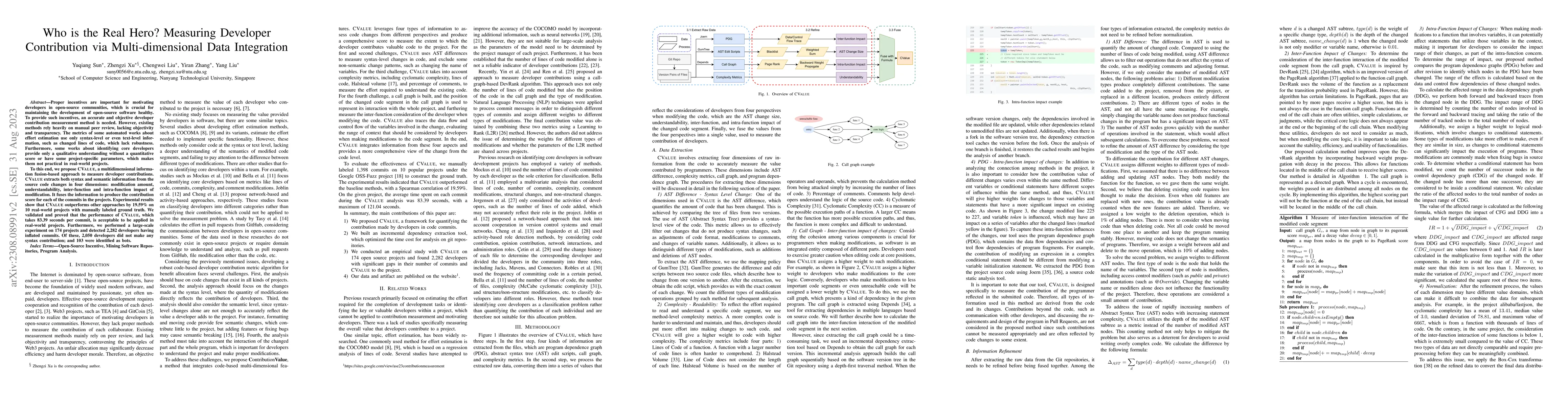 Thumbnail for Who is the Real Hero? Measuring Developer Contribution via
  Multi-dimensional Data Integration