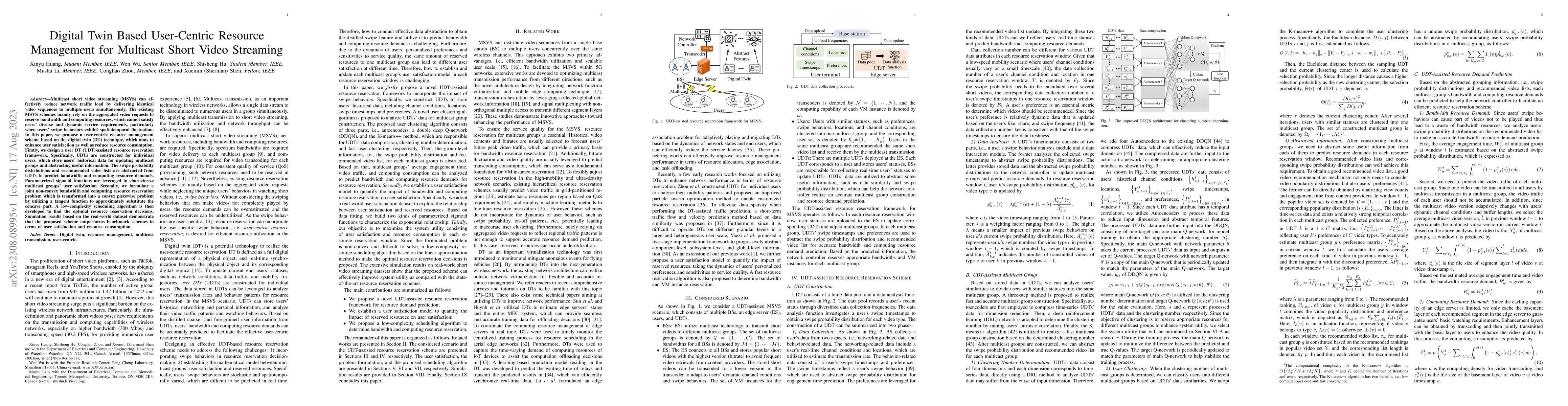 Thumbnail for Digital Twin Based User-Centric Resource Management for Multicast Short
  Video Streaming