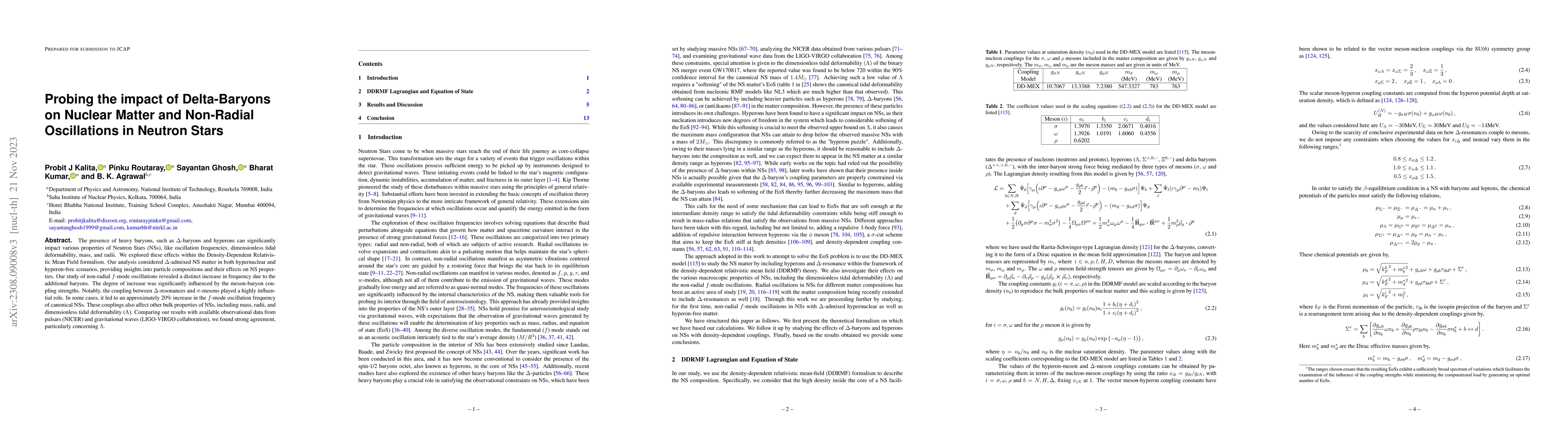 Thumbnail for Probing the impact of Delta-Baryons on Nuclear Matter and Non-Radial
  Oscillations in Neutron Stars