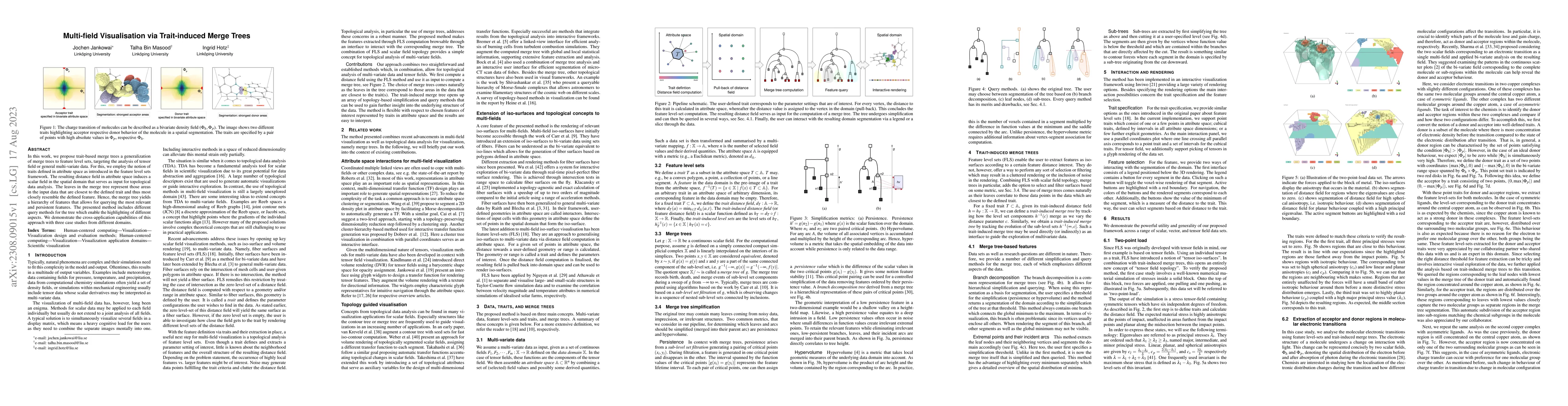 Thumbnail for Multi-field Visualisation via Trait-induced Merge Trees