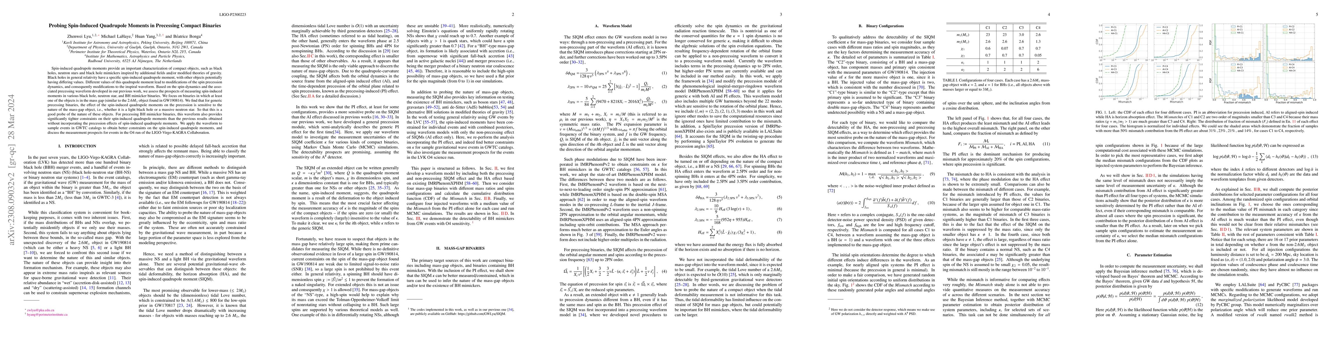Thumbnail for Probing Spin-Induced Quadrupole Moments in Precessing Compact Binaries