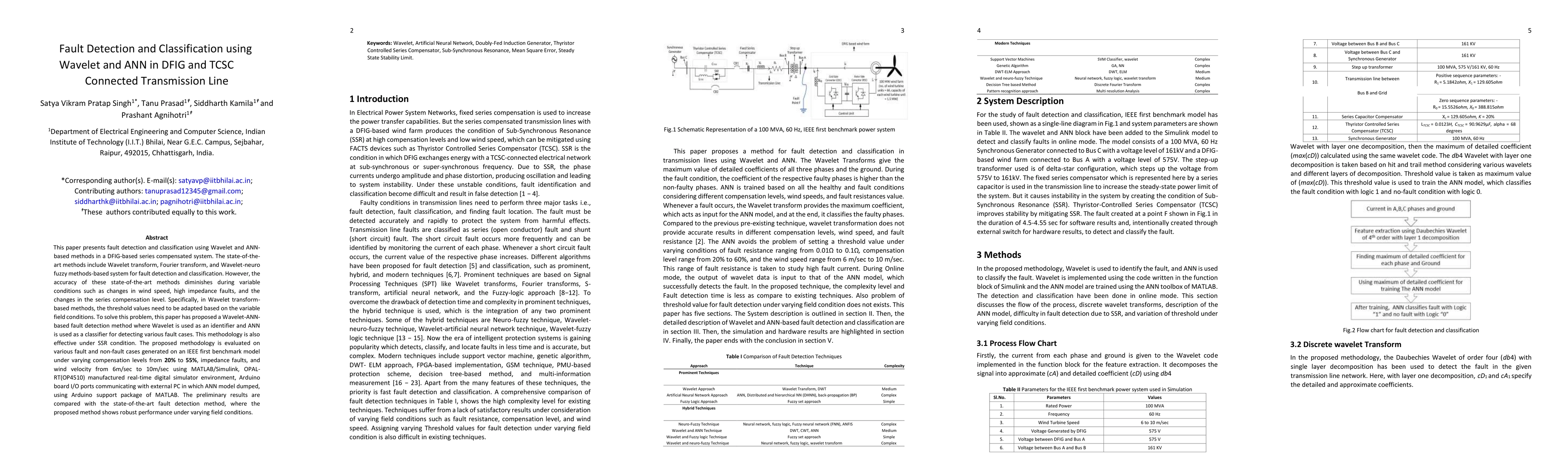 Thumbnail for Fault Detection and Classification using Wavelet and ANN in DFIG and
  TCSC Connected Transmission Line