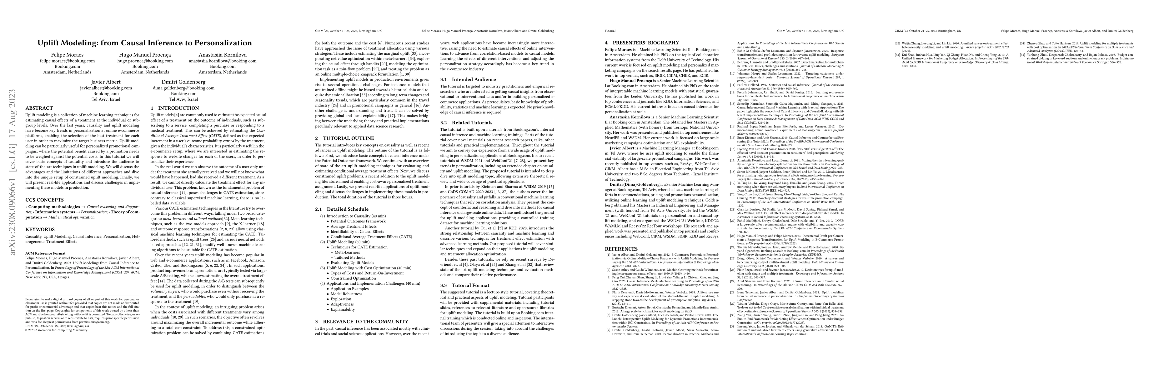Thumbnail for Uplift Modeling: from Causal Inference to Personalization