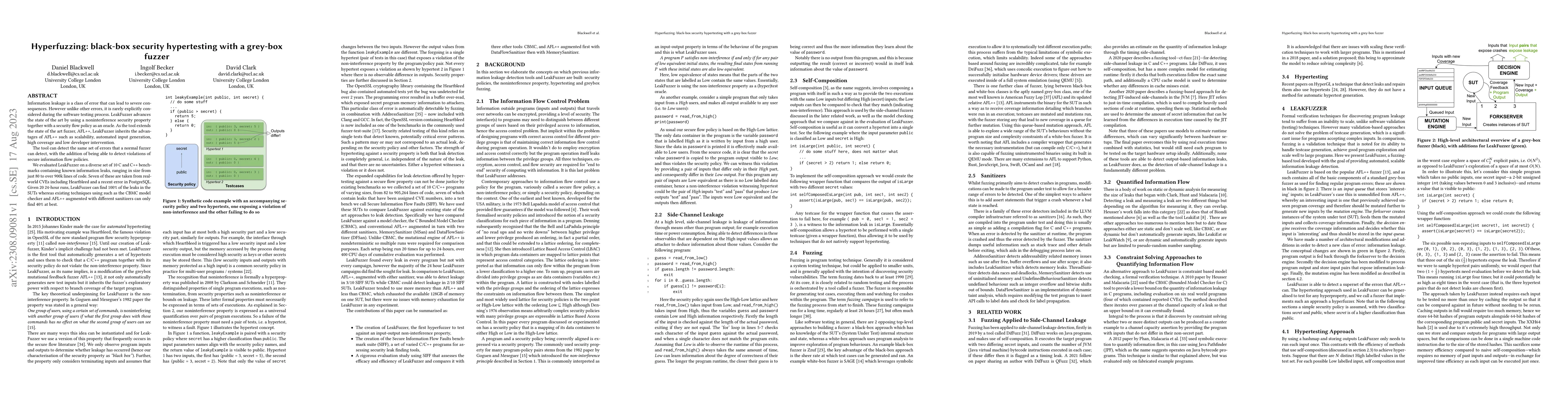 Thumbnail for Hyperfuzzing: black-box security hypertesting with a grey-box fuzzer
