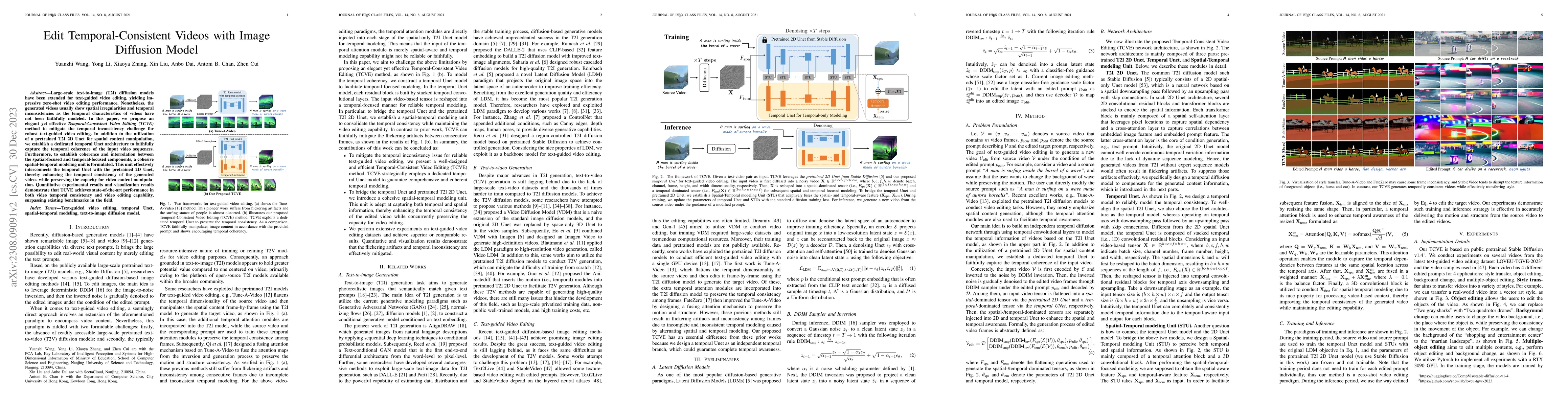 Thumbnail for Edit Temporal-Consistent Videos with Image Diffusion Model