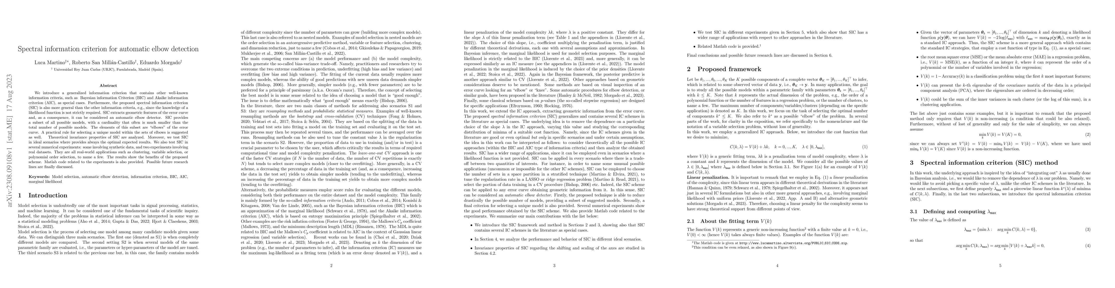 Thumbnail for Spectral information criterion for automatic elbow detection