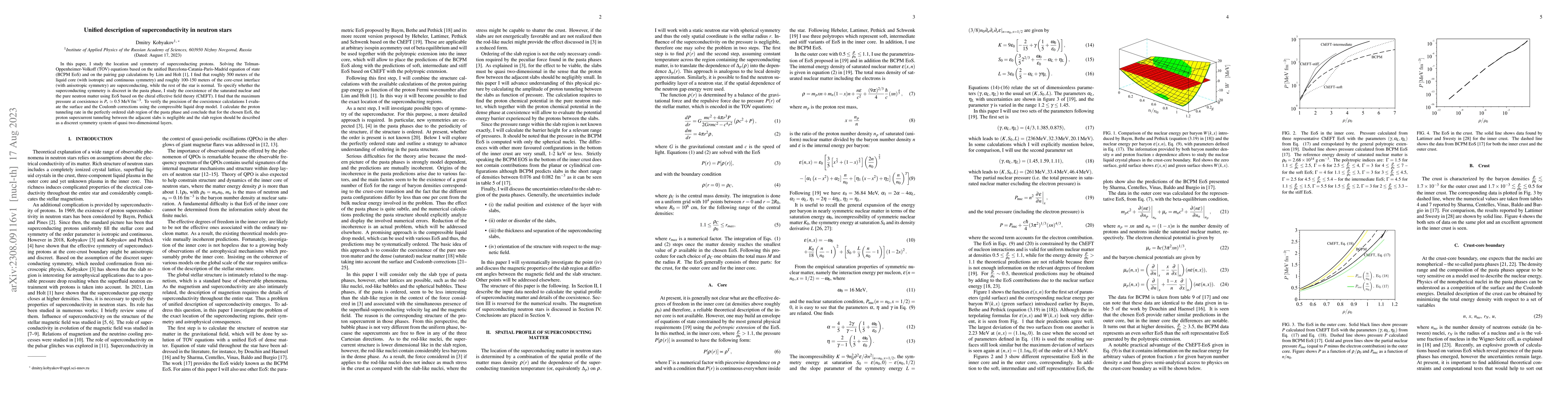Thumbnail for Unified description of superconductivity in neutron stars