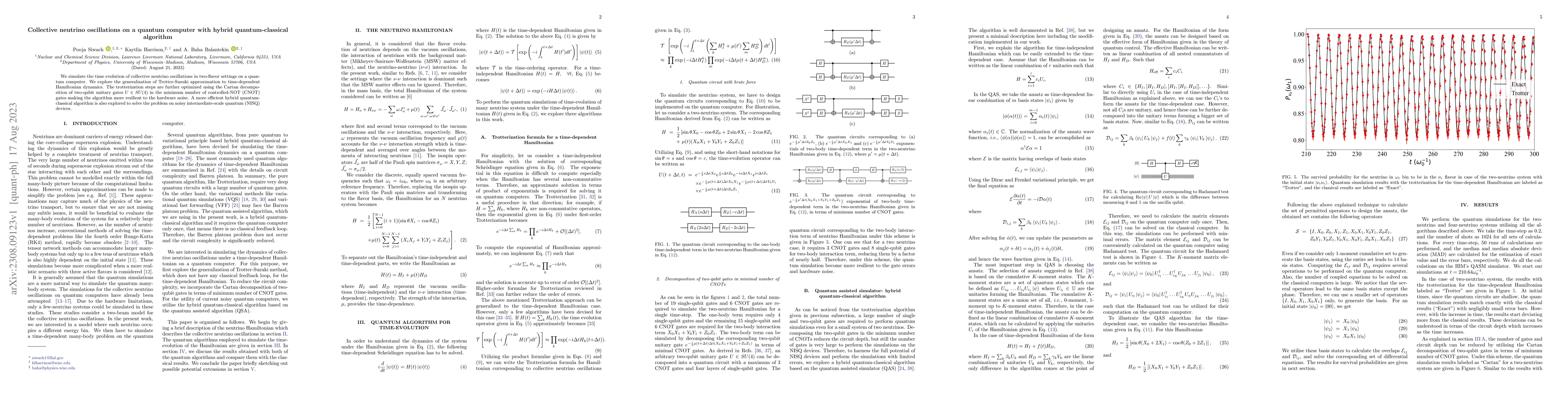 Thumbnail for Collective neutrino oscillations on a quantum computer with hybrid
  quantum-classical algorithm