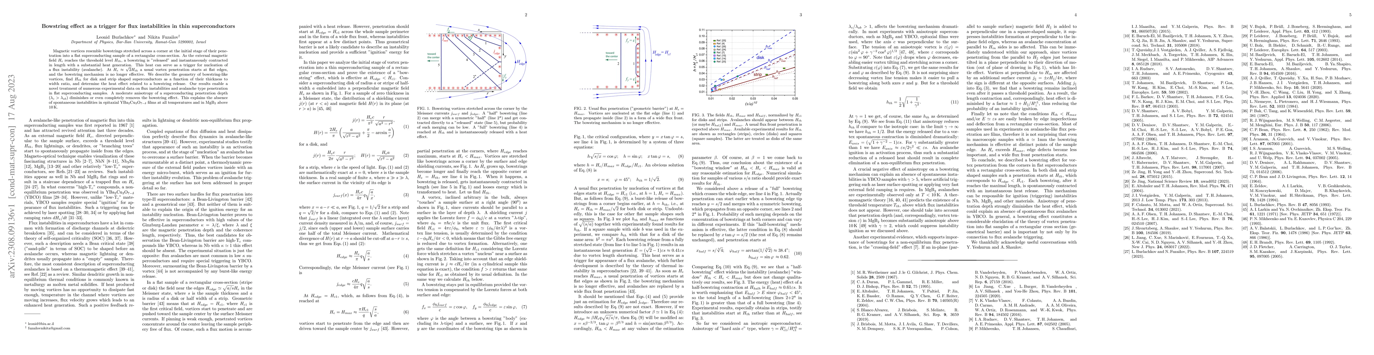 Thumbnail for Bowstring effect as a trigger for flux instabilities in thin
  superconductors