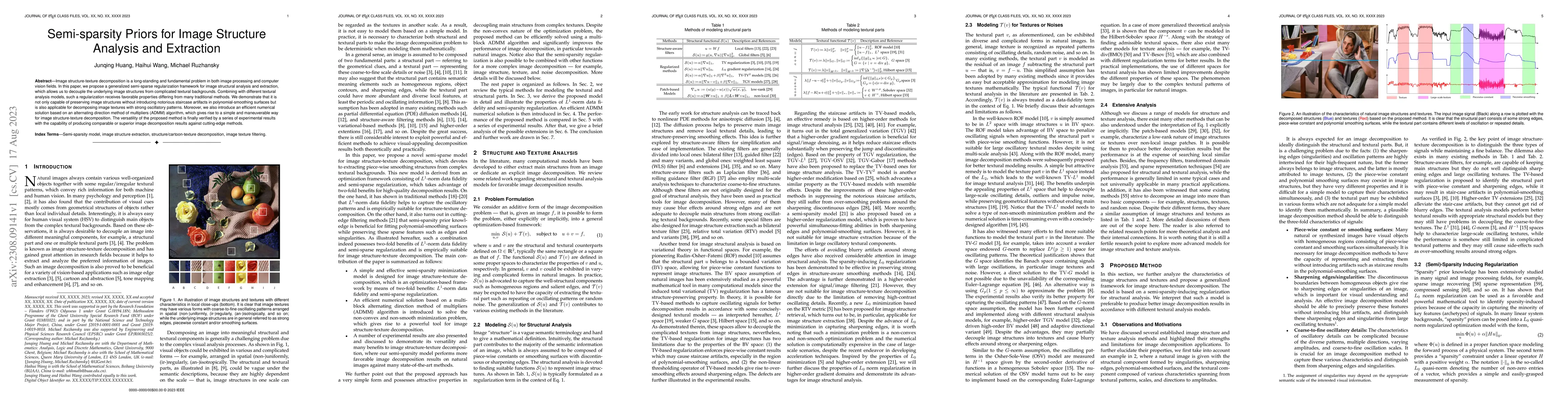 Thumbnail for Semi-sparsity Priors for Image Structure Analysis and Extraction