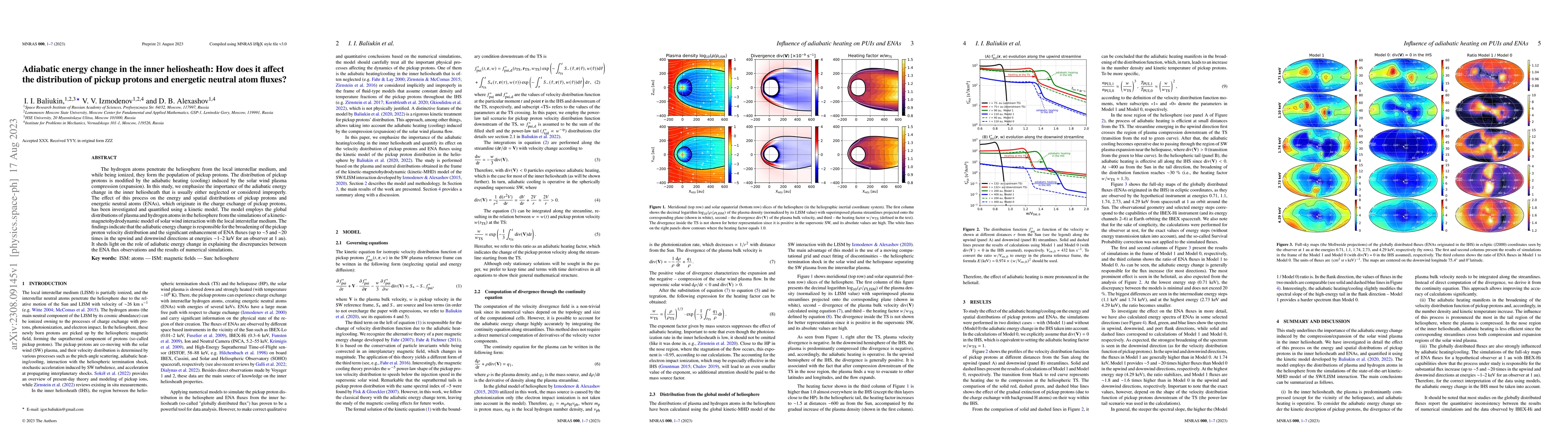 Thumbnail for Adiabatic energy change in the inner heliosheath: How does it affect the
  distribution of pickup protons and energetic neutral atom fluxes?