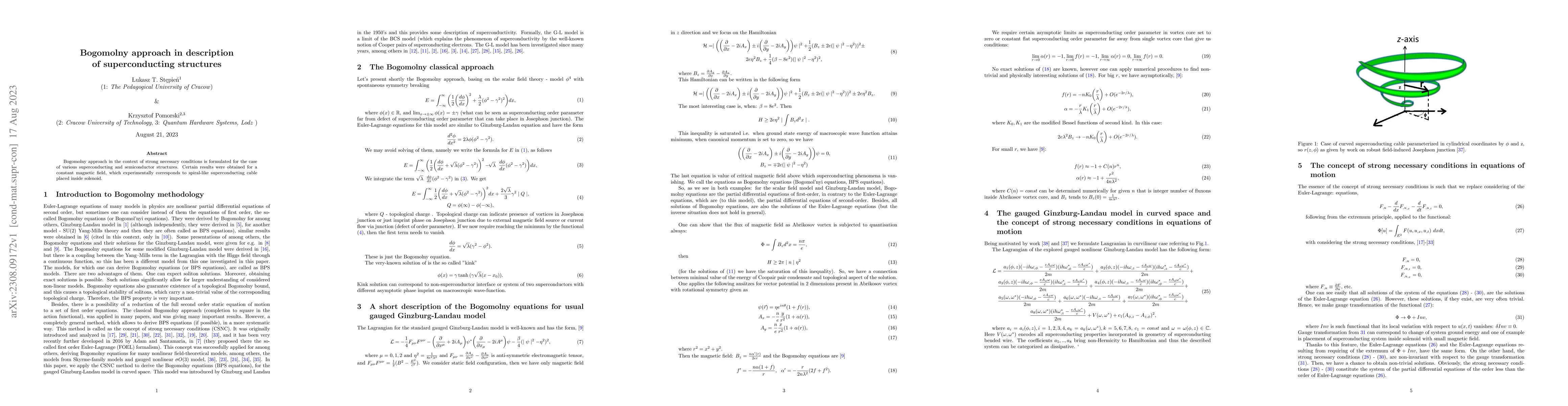 Thumbnail for Bogomolny approach in description of superconducting structures