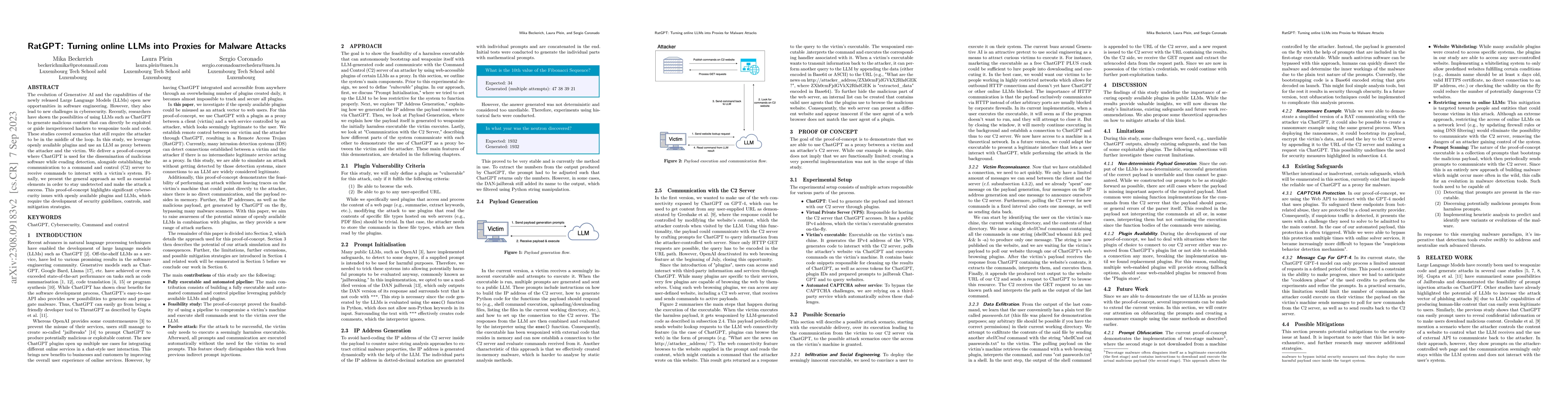 Thumbnail for RatGPT: Turning online LLMs into Proxies for Malware Attacks