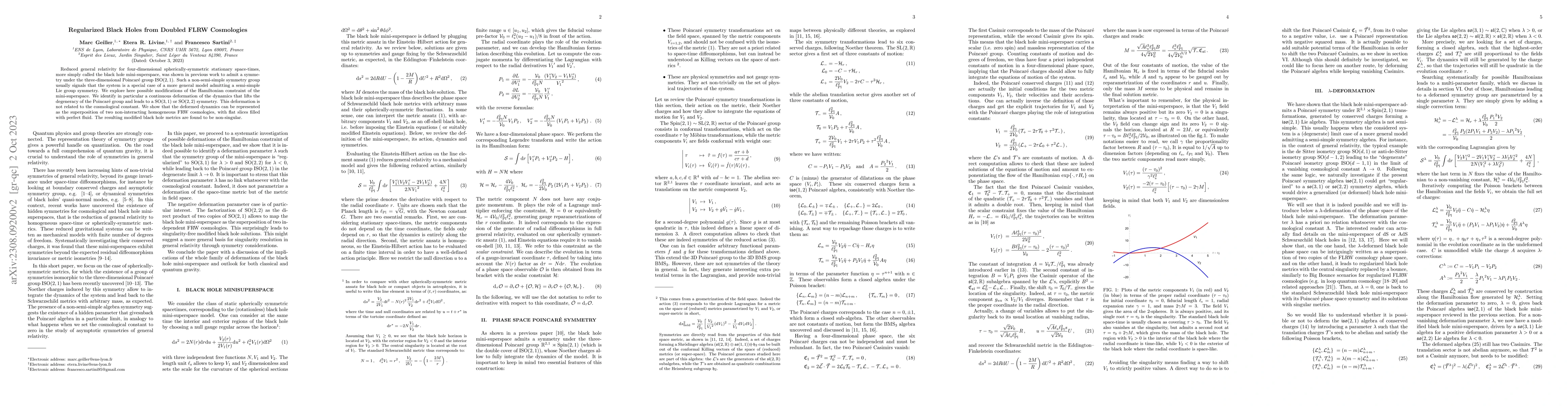 Thumbnail for Regularized Black Holes from Doubled FLRW Cosmologies