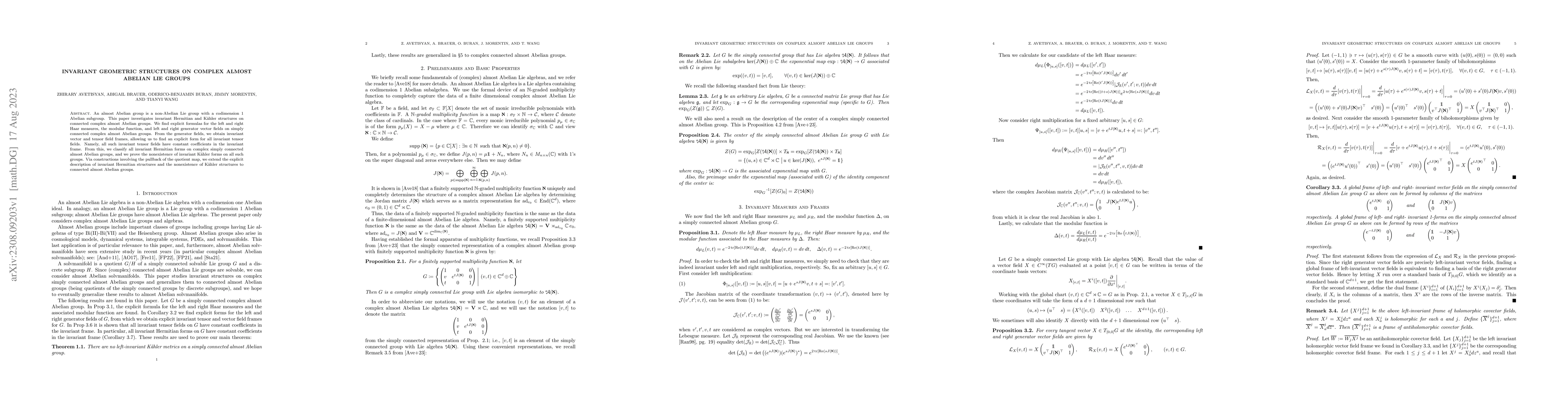 Thumbnail for Invariant Geometric Structures on Almost Abelian Lie Groups