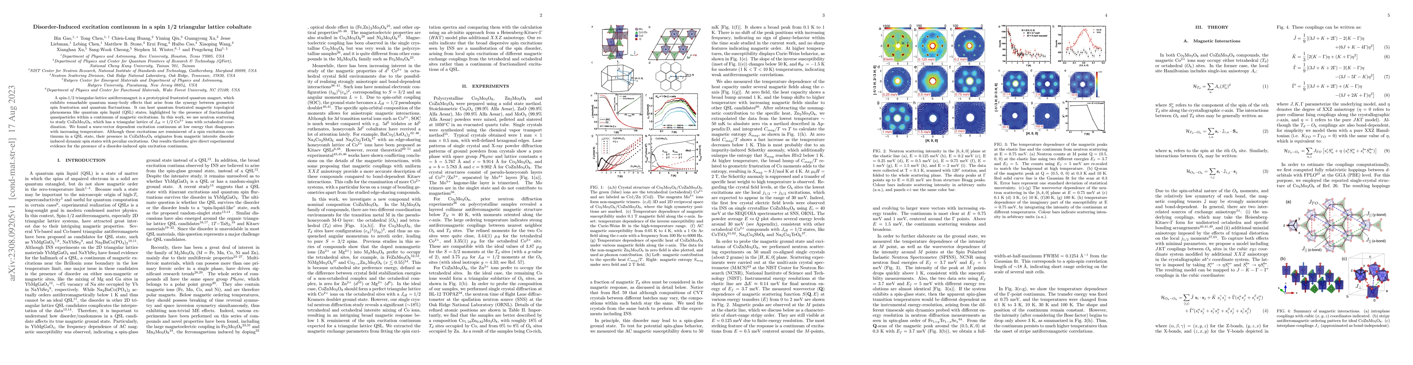Thumbnail for Disorder-induced excitation continuum in a spin-1/2 cobaltate on a
  triangular lattice