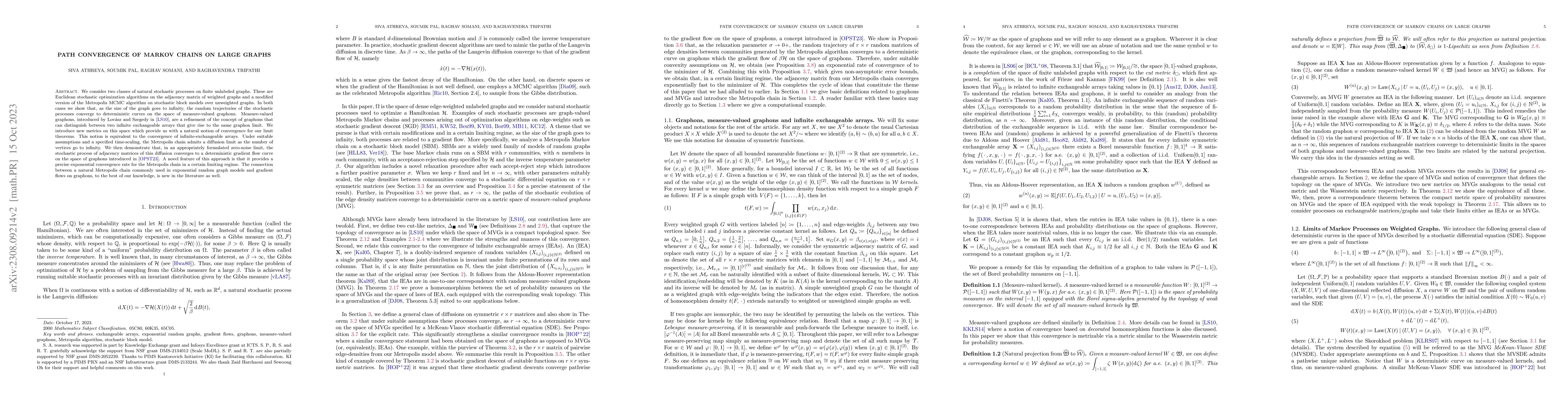 Thumbnail for Path convergence of Markov chains on large graphs