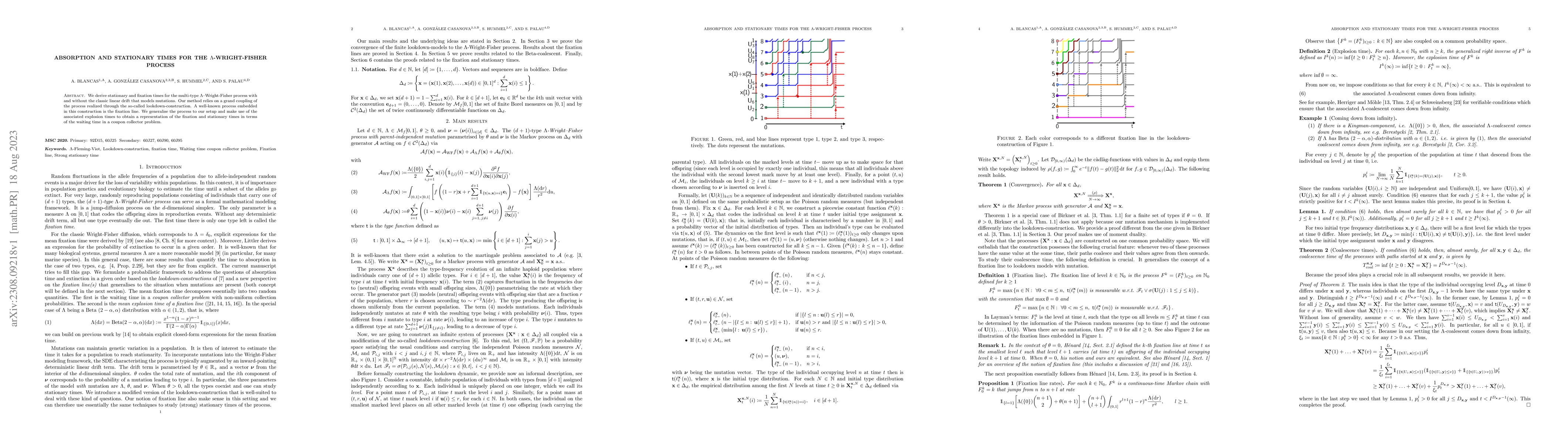 Thumbnail for Absorption and stationary times for the $\Lambda$-Wright-Fisher process