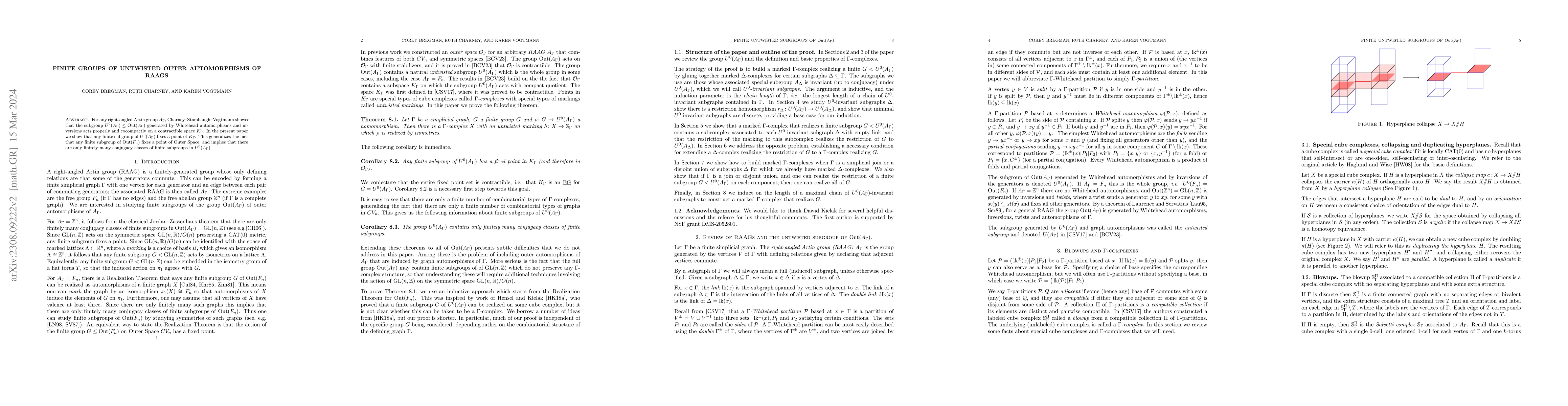 Thumbnail for Finite groups of untwisted outer automorphisms of RAAGs