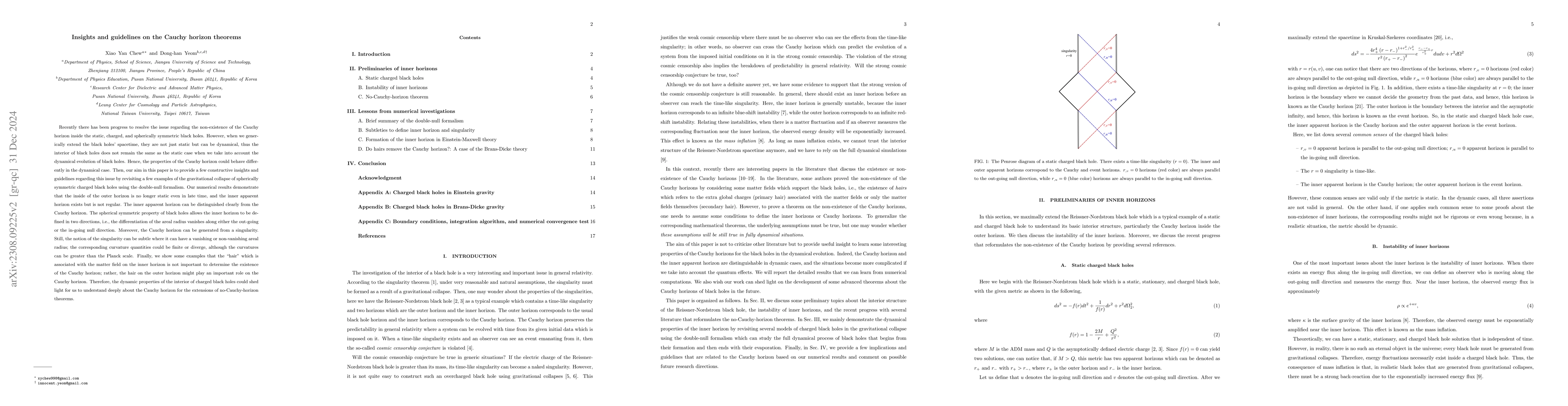 Thumbnail for Insights and guidelines on the Cauchy horizon theorems