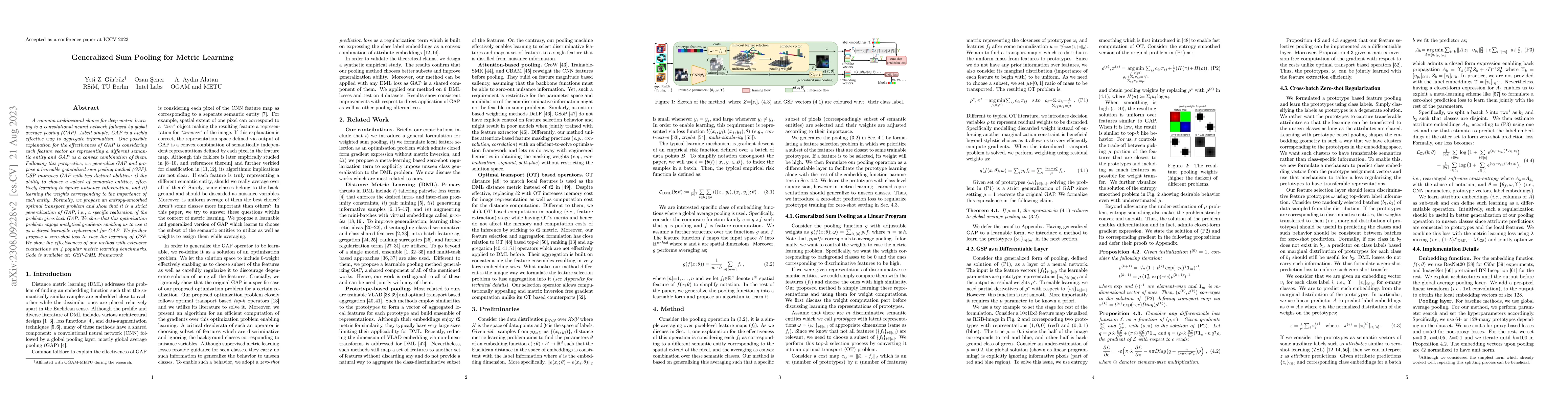 Thumbnail for Generalized Sum Pooling for Metric Learning