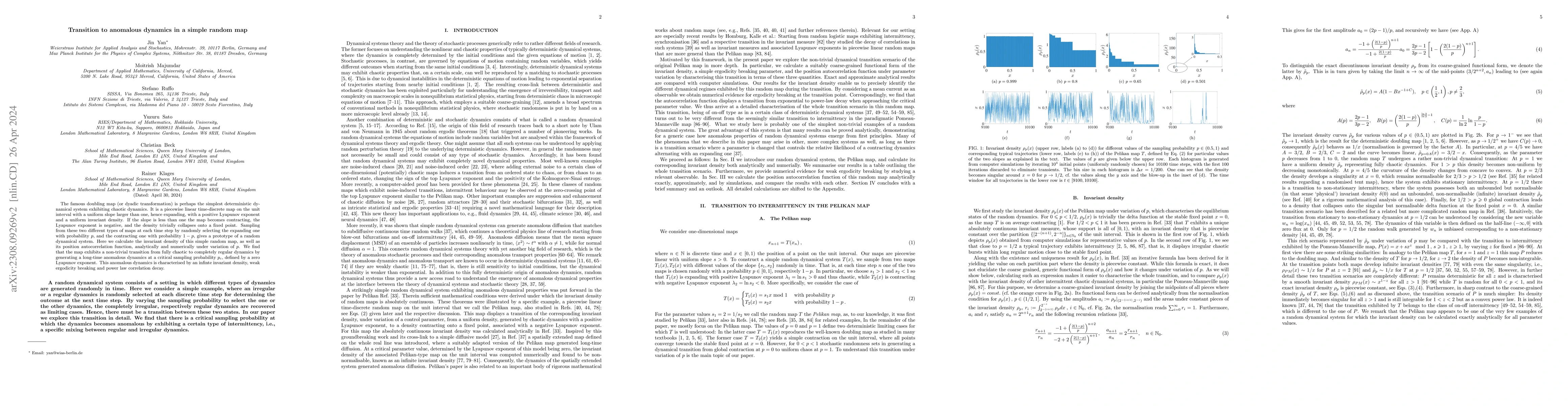 Thumbnail for Transition to anomalous dynamics in a simple random map