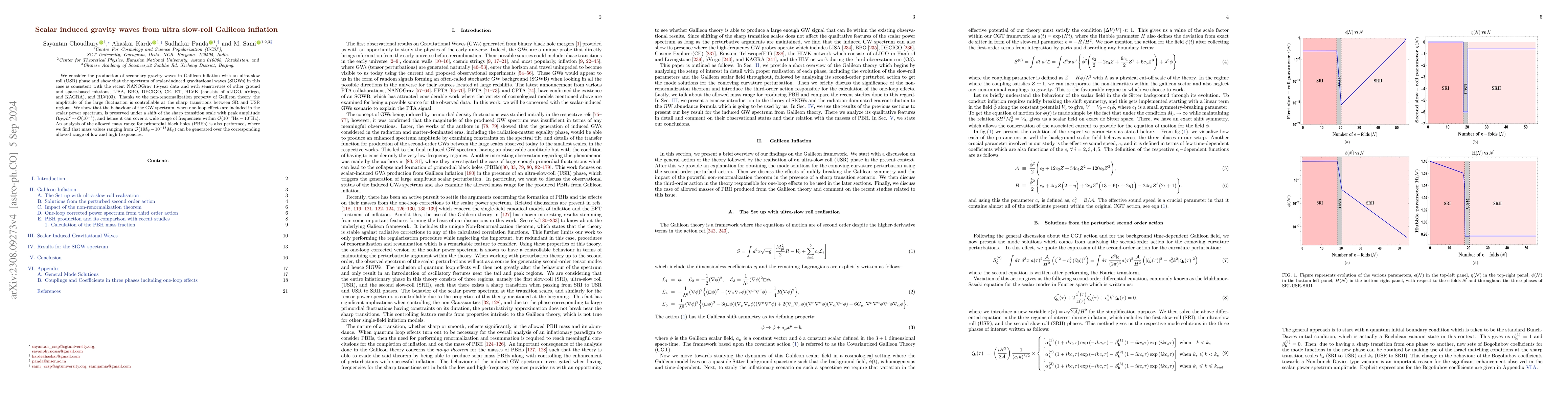 Thumbnail for Scalar induced gravity waves from ultra slow-roll Galileon inflation