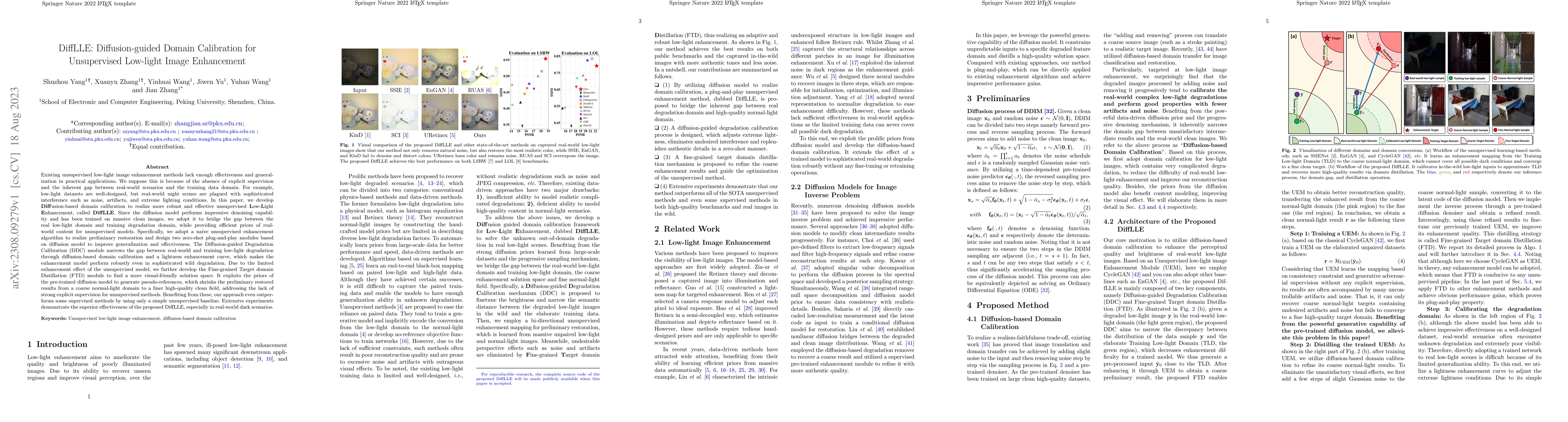 Thumbnail for DiffLLE: Diffusion-guided Domain Calibration for Unsupervised Low-light
  Image Enhancement