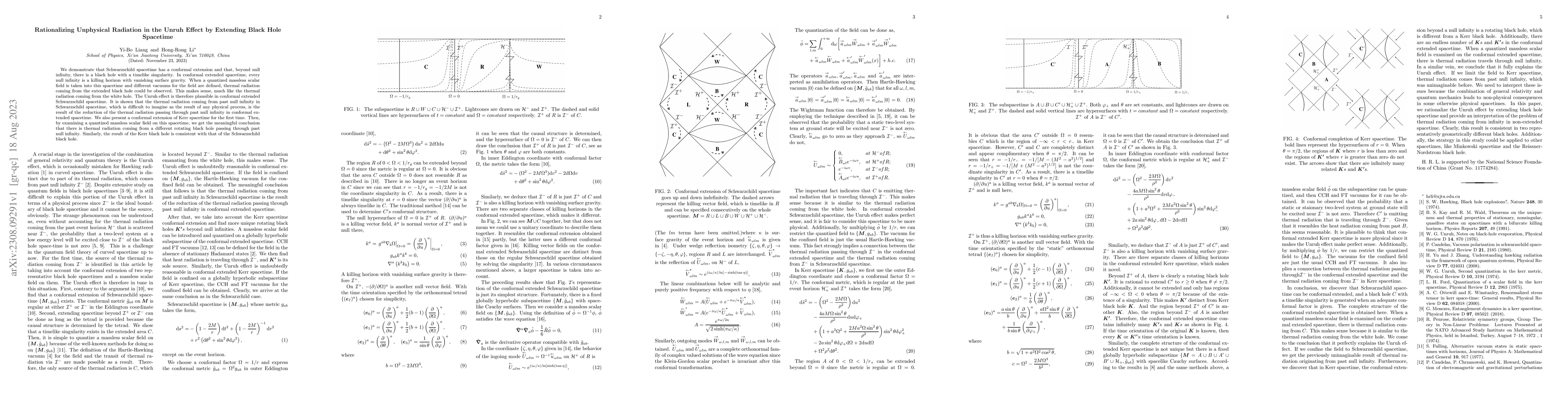 Thumbnail for Rationalizing Unphysical Radiation in the Unruh Effect by Extending
  Black Hole Spacetime
