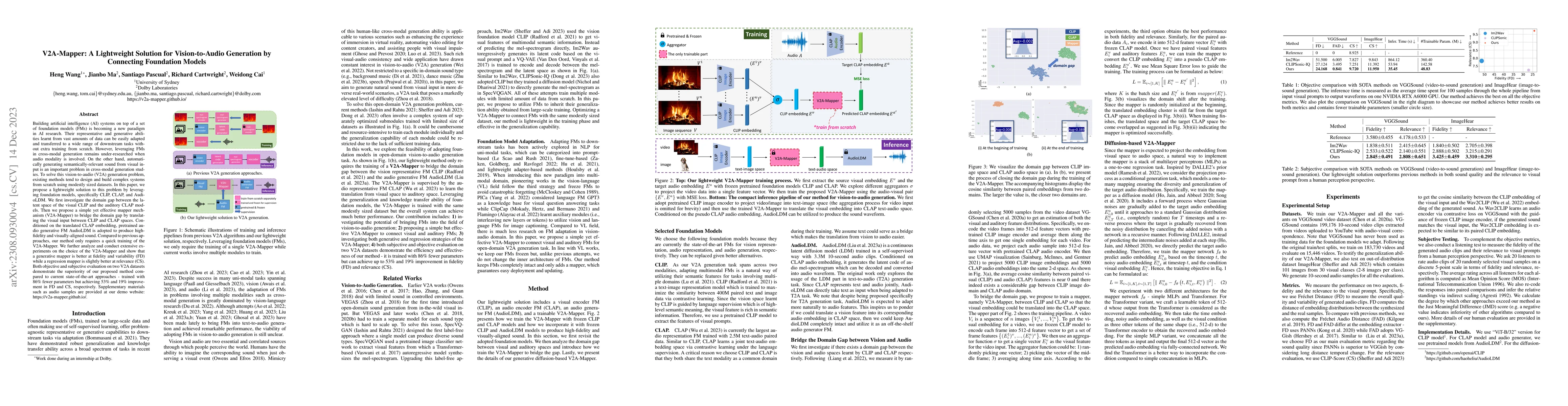 Thumbnail for V2A-Mapper: A Lightweight Solution for Vision-to-Audio Generation by
  Connecting Foundation Models