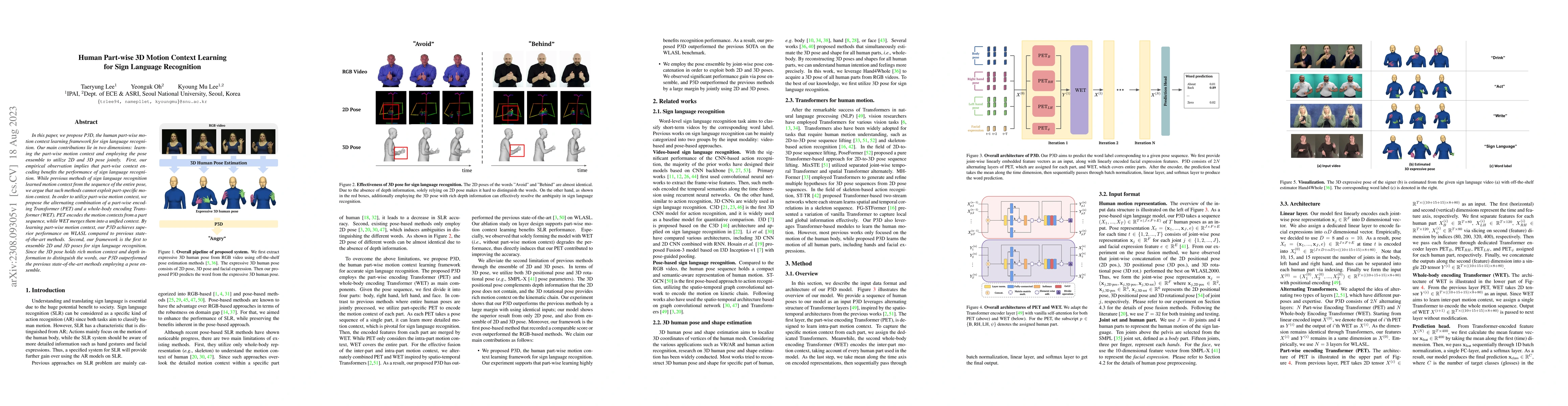 Thumbnail for Human Part-wise 3D Motion Context Learning for Sign Language Recognition