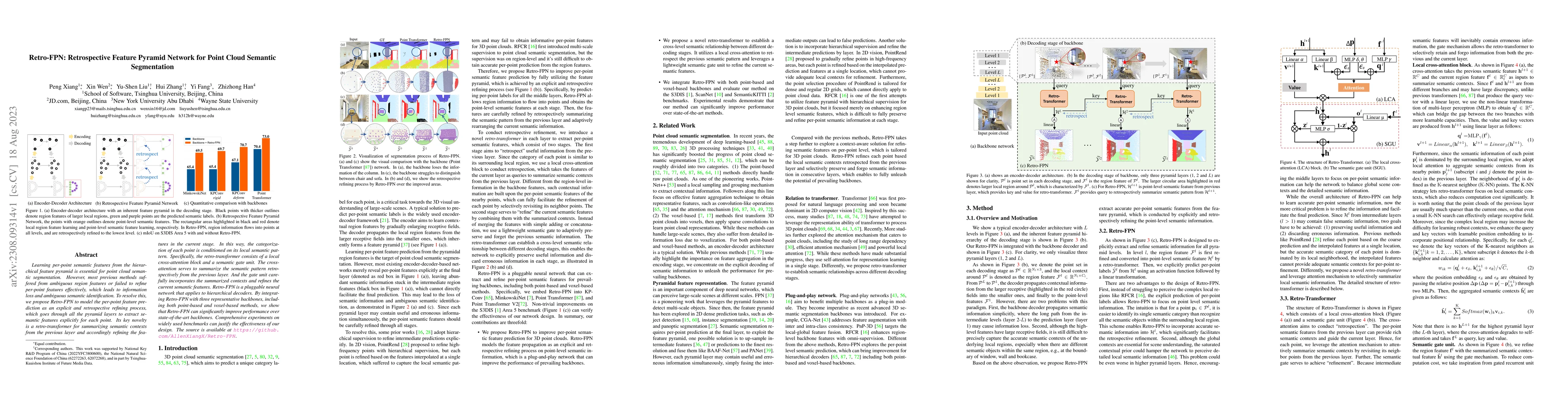 Thumbnail for Retro-FPN: Retrospective Feature Pyramid Network for Point Cloud
  Semantic Segmentation