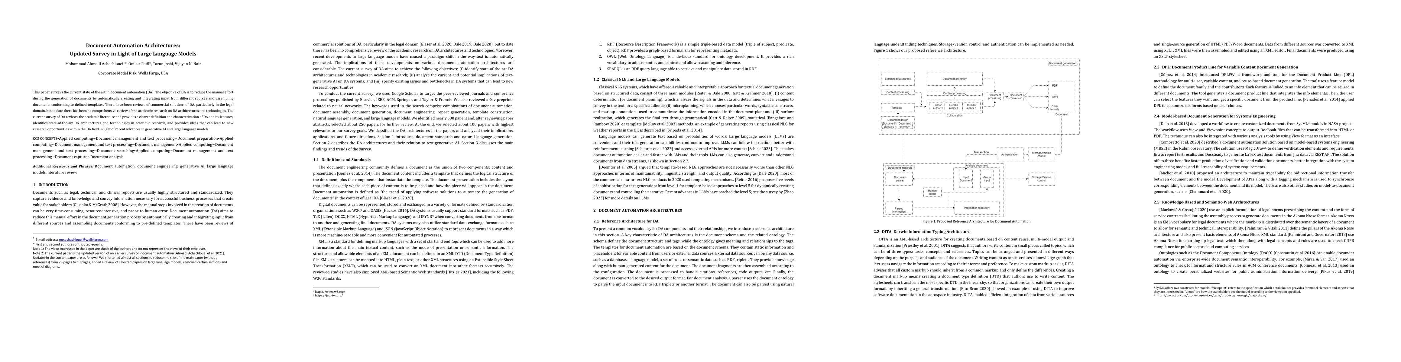 Thumbnail for Document Automation Architectures: Updated Survey in Light of Large
  Language Models
