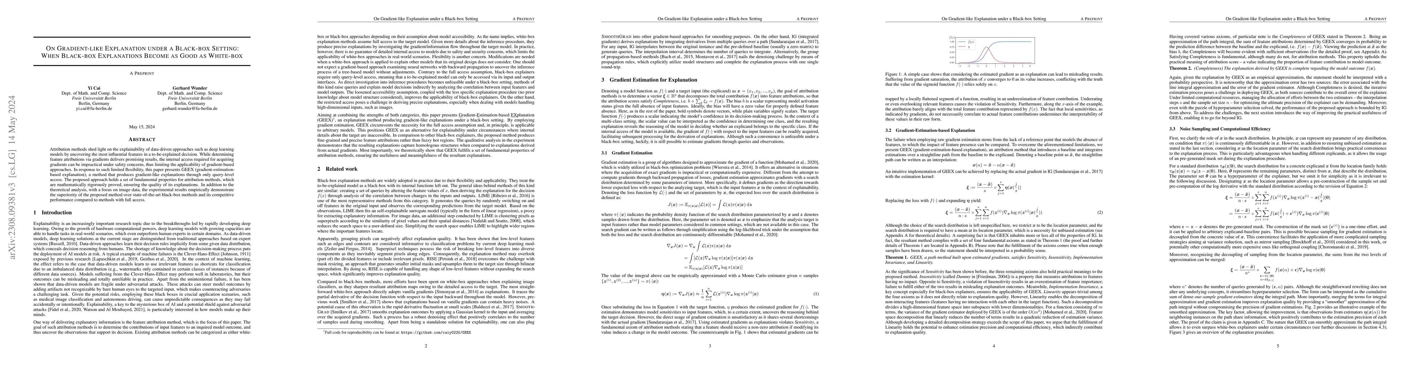 Thumbnail for On Gradient-like Explanation under a Black-box Setting: When Black-box
  Explanations Become as Good as White-box
