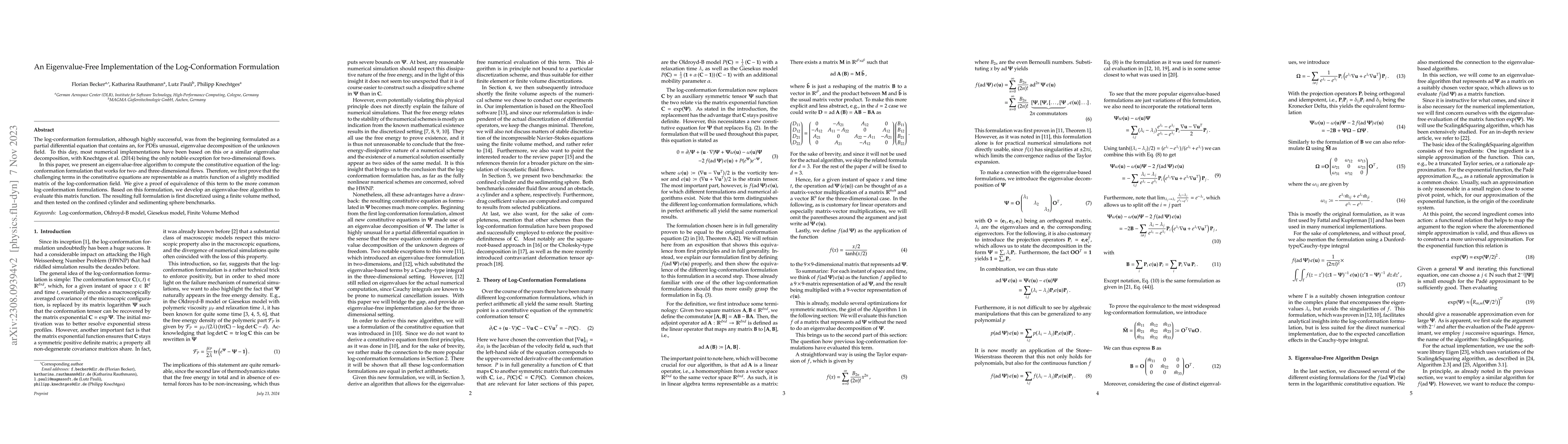 Thumbnail for An Eigenvalue-Free Implementation of the Log-Conformation Formulation