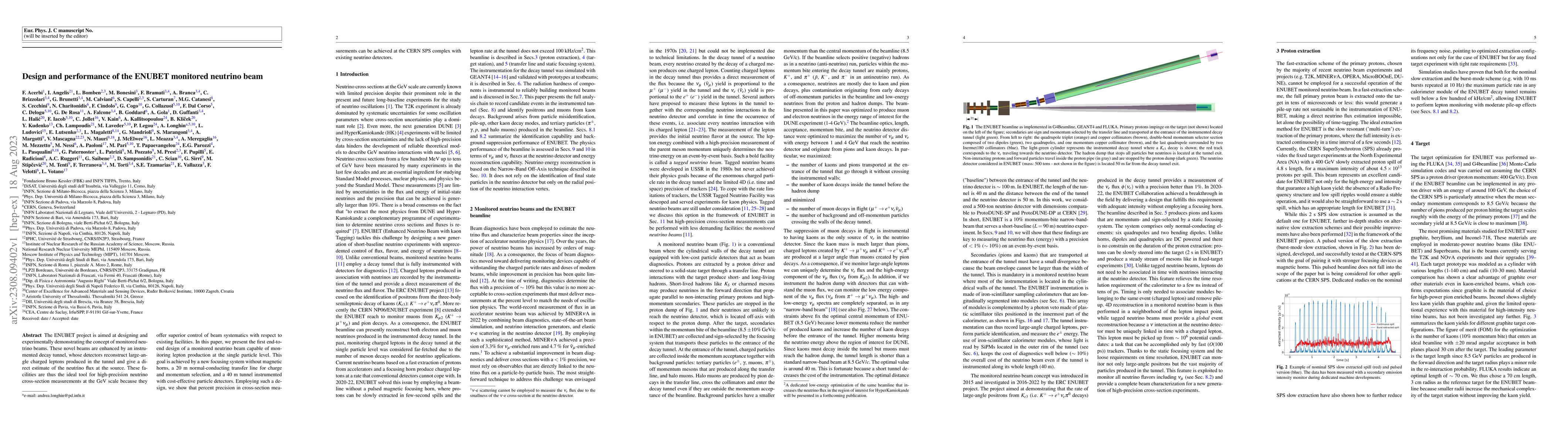 Thumbnail for Design and performance of the ENUBET monitored neutrino beam