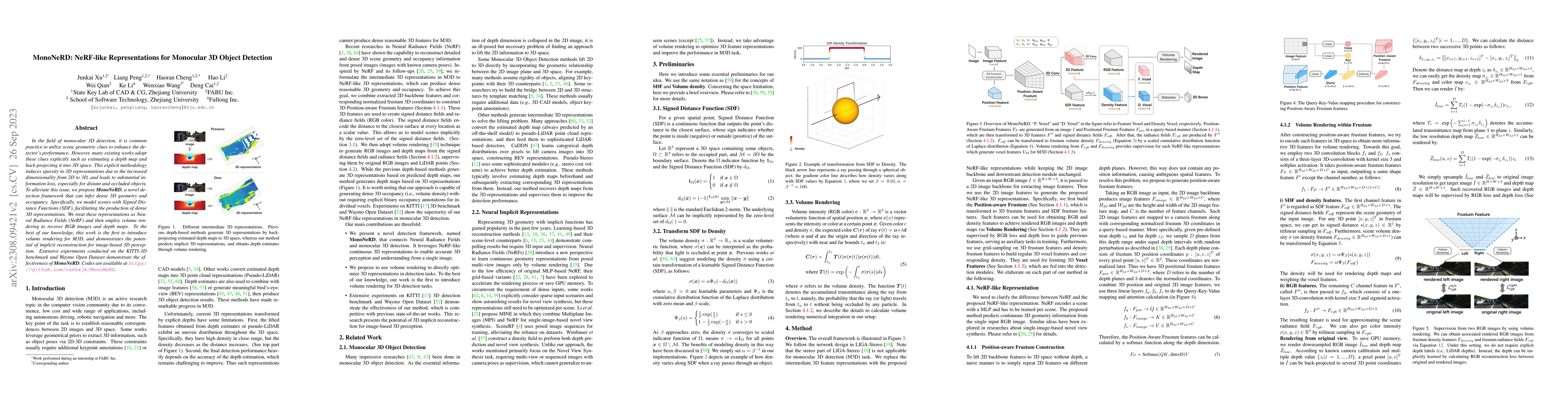 Thumbnail for MonoNeRD: NeRF-like Representations for Monocular 3D Object Detection