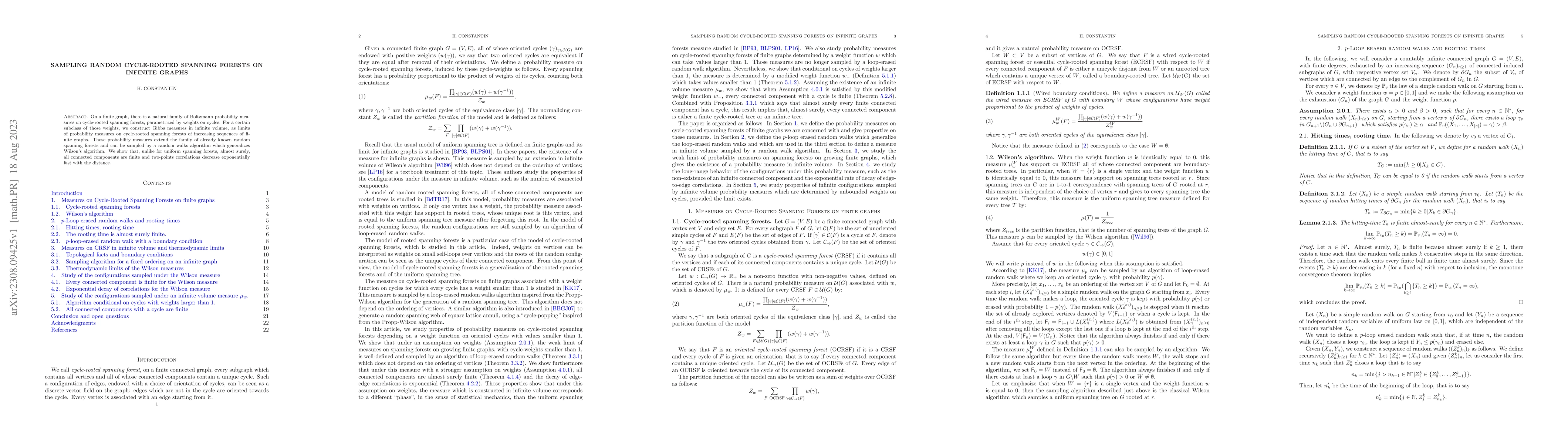 Thumbnail for Sampling Random Cycle-Rooted Spanning Forests on Infinite Graphs